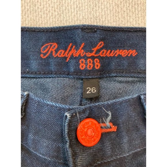 RALPH LAUREN 888 Orange Hardware Medium wash Skinny Jeans. Size 26 - Picture 2 of 5
